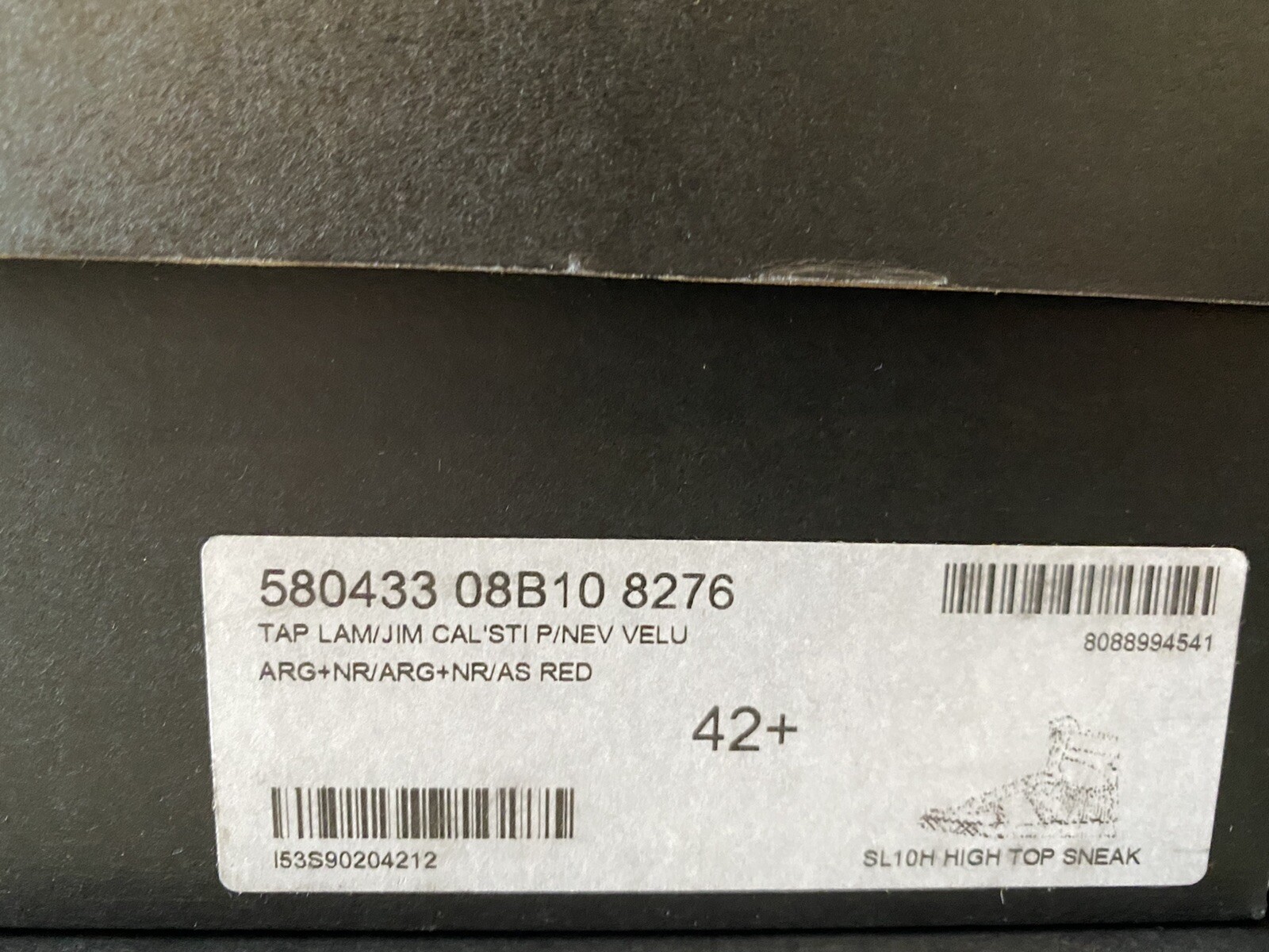 Sneakers alte Saint Laurent in pelle argento $700 taglia US 9 5 Made in Italy