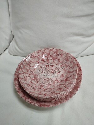Queens Made with Love 10'' SERVING Soup Bowl & 6 Individual Bowls. Rare! 