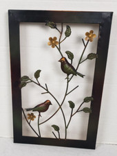 Birds Wildlife Scene Metal Wall Art 18" x 12"
