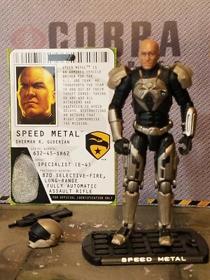 GI JOE ~ SPEED METAL ~ SENIOR RANKING OFFICER ~ COBRA~ 100% COMPLETE & CARD