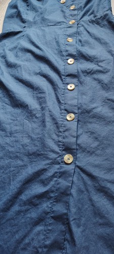 Vestido para mujer Time and Tru azul con botones correas ajustables grandes (12/14) - Imagen 4 de 13