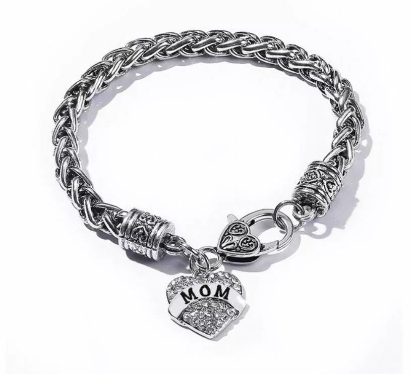 Silver shop mom bracelet