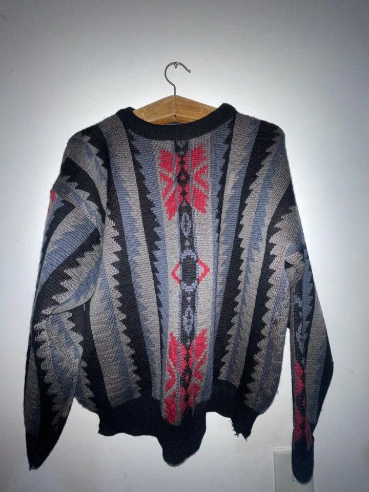 Vintage Mens Pendleton Virgin Wool Sweater Size XL Aztec Made In USA 90s - Image 3 of 4