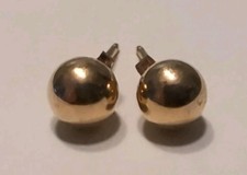 14K Gold 6MM Bead Ball Stud Earrings