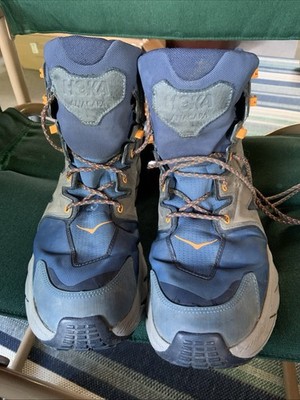 Hoka One One Anacapa Mid GTX Hiking Boots Men's Size 12 D Navy Gray Brn 1122018