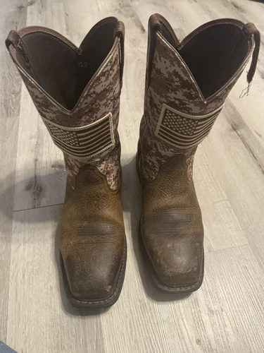 Ariat Workhog Patriot Steel Toe Work Boot Earth/Sand Camo Mens Size 13D - Picture 12 of 13