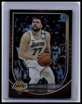Luka Dončić 2025-26 Bowman Chrome Reptilian Refractor #BCV-123 LA Lakers