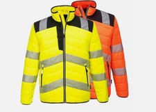 Portwest PW3 Hi-Vis Baffle Jacket | Water Resistant | Insulatex Insulation