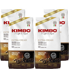 Kimbo Extra Cream Espresso Coffee Beans 4 x 1kg Whole Bean Italian Medium Roast