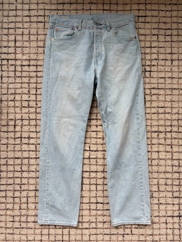 Levi's Premium 501 '93 Straight Jeans Light Wash Button Fly Red Tab Mens 31x30