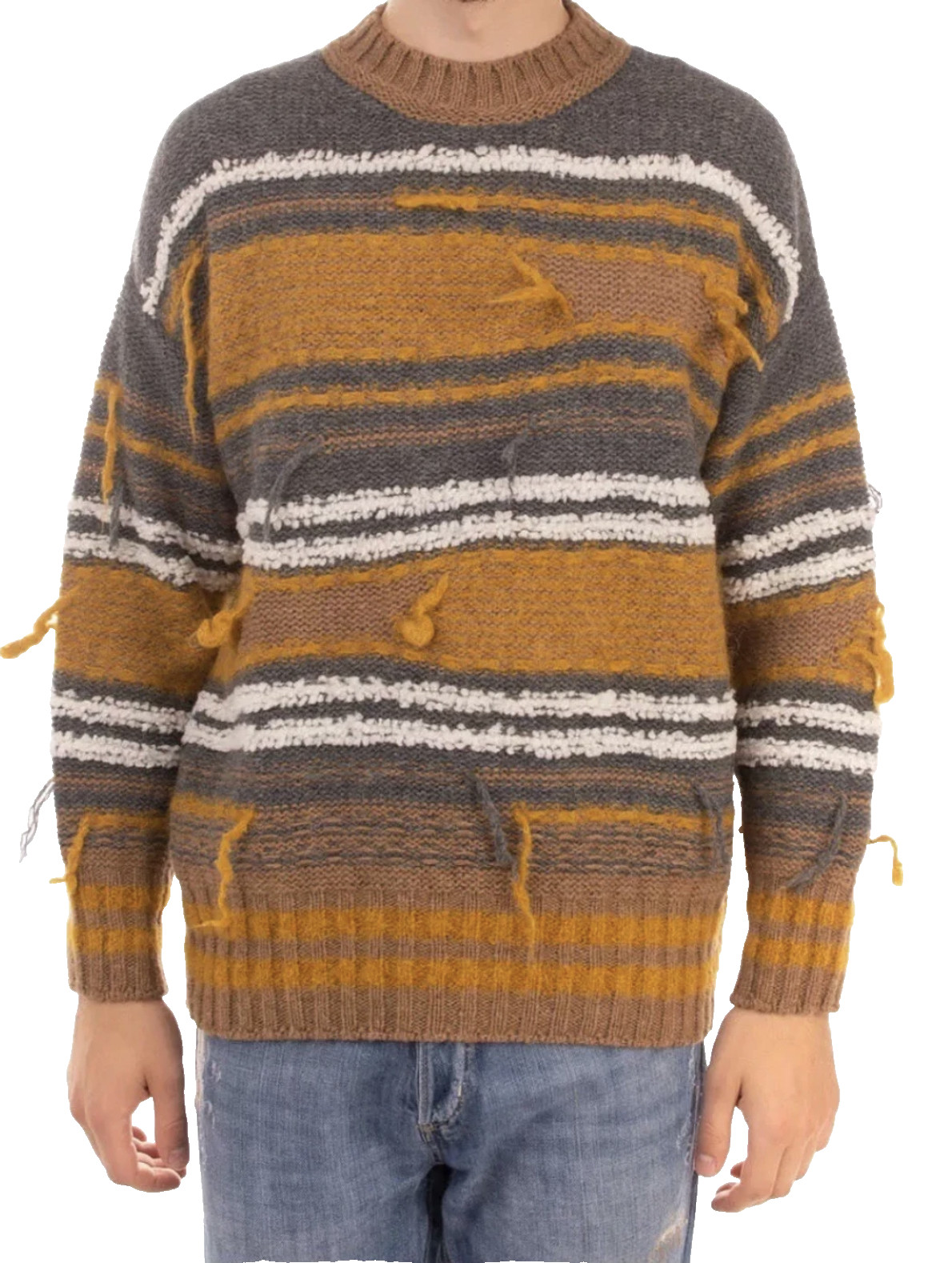 M Missoni Runway Distressed Oversized Knit Sweater Pullover Jumper Unisex
