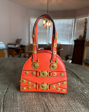 Versace Orange Tribute Bag 100% Leather Top H...