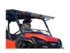SuperATV Scratch Resistant Clear Flip Windshield For 2016+ Honda Pioneer 1000...