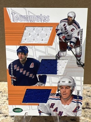 2001 ITG BAP Teammates NY RANGERS Mark Messier Eric Lindros Brian Leetch JERSEY