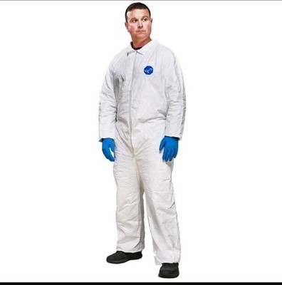 Tyvek 400,Dupont 25-pk TY120SWH2X002500  Collared Disposable Coverall, Size 3XL