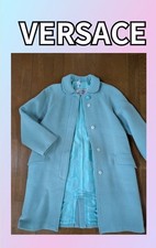 USED  EXCELLENT CONDITION :::AUTHENTIC:::GIANNI VERSACE :::LIGHT BLUE WOOL CO