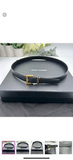 Women's Saint Laurent calf skin YSL logo leather belt size 70cm/ 28in NWT