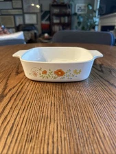 Corning Ware Wild Flower Pattern A-1-B 1 Liter Casserole Dish No Lid