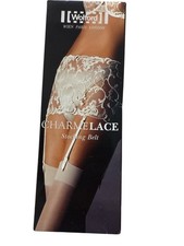 Wolford Charmelace Black Lace Stocking Garter Belt Sz S NIB