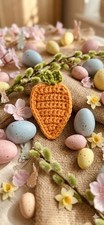 Handmade Crochet Easter Carrot Ornament Hanging Spring Decoration Gift Idea