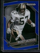 2025 Panini Prizm Black #95 Rickey Jackson Prizms Blue #/199