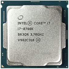 Intel Core i7-8700K SR3QR 3.70GHz (Turbo 4.7GHz) 8th Gen 6-Core 12M LGA-1151 CPU