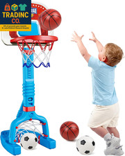 Toddler Basketball Hoop  Soccer Goal for Ages 1 2 3 4 5, Adjustable Indoor Bask