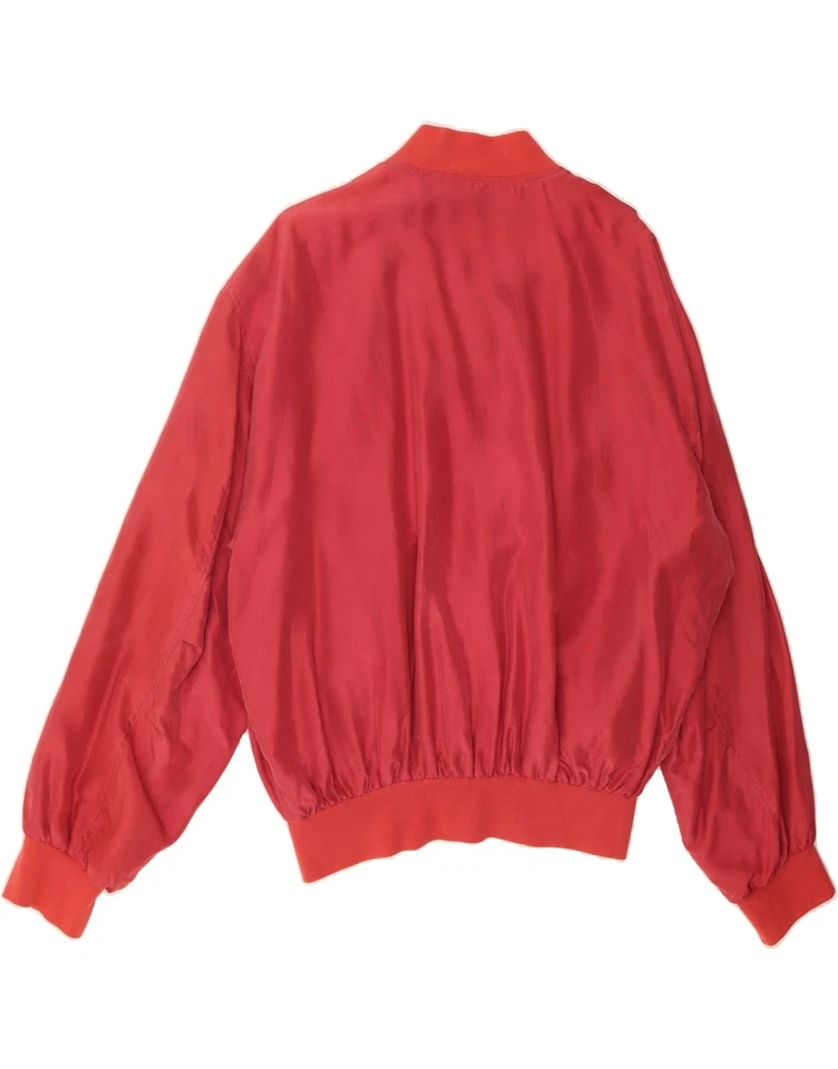 Chaqueta de bombardero VIA ARDIGO para hombre IT 54 2XL roja seda CP39 Foto 2 de 4