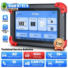 XTOOL D7 V2.0 OBD2 Scanner All System Car Diagnostic Tool ECU Coding 36+ Service