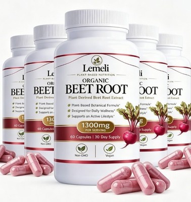 Lemeli Beetroot Plant-Based Daily Wellness Supplement Antioxidant Blend 1-5x US