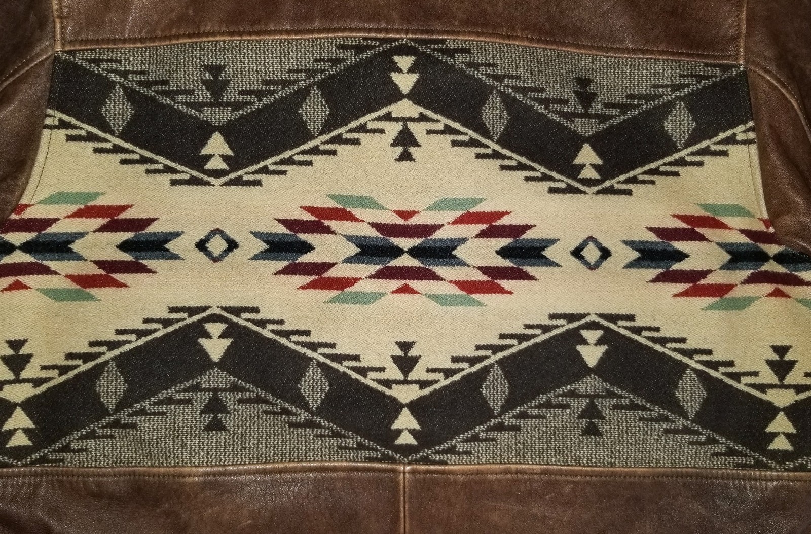 PENDLETON Leather Centennial Bomber Jacket Brown … - image 11