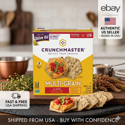 New Crunchmaster Multi-grain 6 Seed Crackers - 28 Oz , Omega 3 with Olive Oil