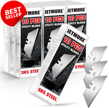 100 Pack Utility Knife Blades, SK5 Steel Box Cutter Blades, Standard Utility Bla