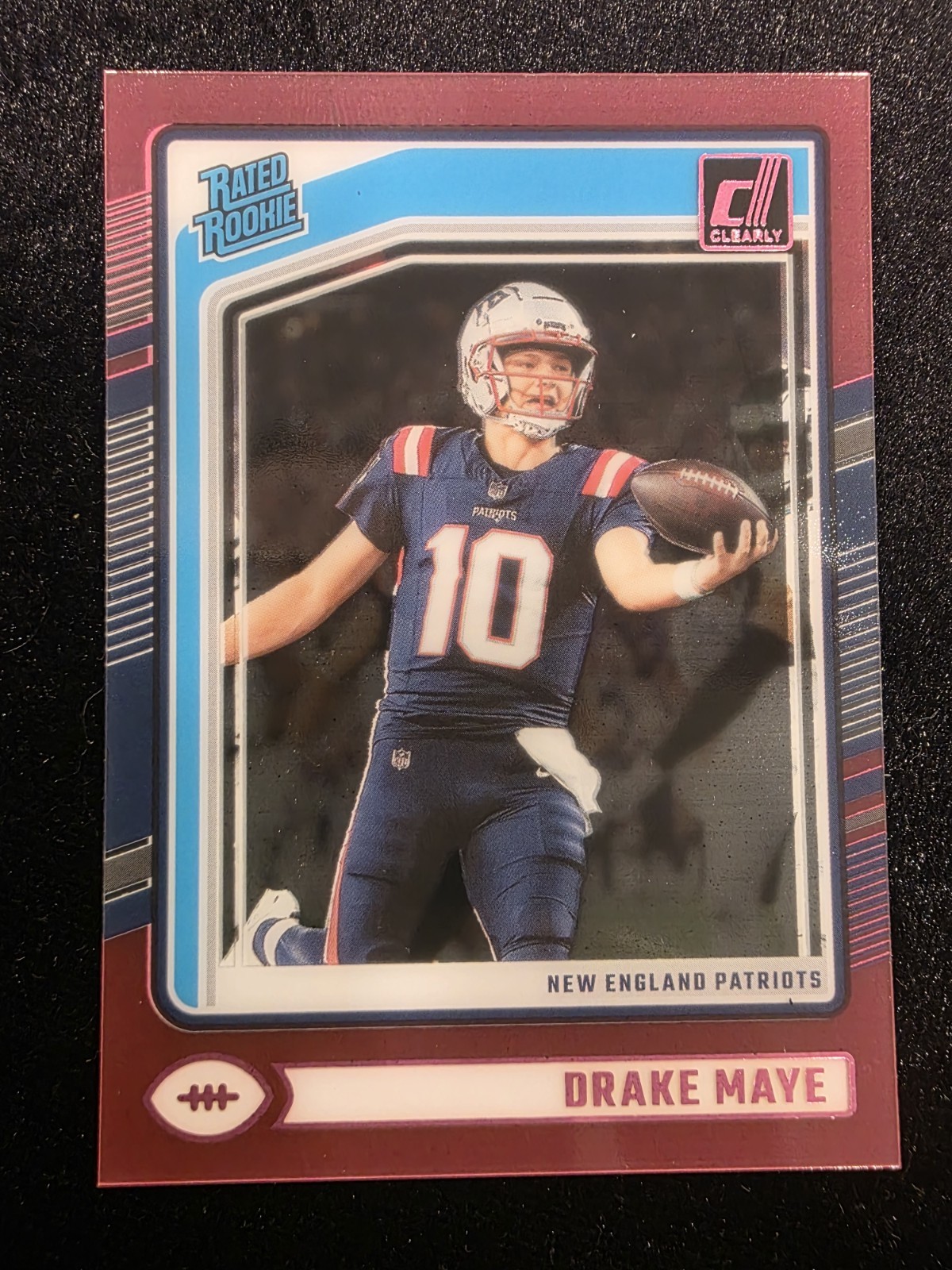 2024 Panini Donruss Clearly Drake Maye Pink Rated Rookie