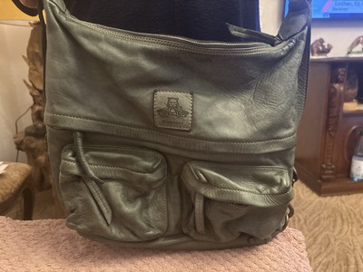 Edle Ledertasche Via D Azeglio Bologna   Modell Demetra 06, Farbe Salvia