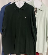 Lot of 6 Burberry London Cotton Polo Shirts Size Extra Large