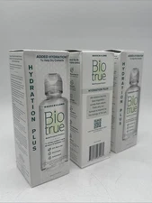 3 Pack: Biotrue Hydration Plus Contact Lens Solution 4 oz. (Exp 2027)