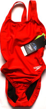 Speedo Girls Pro LT Red One-Piece Competitive Swimsuit Youth Size 22, NEW 52.00