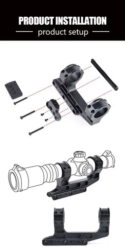 30mm Scope Rings Picatinny Metal CNC Sight Base Red Dot Hunting Aiming Parts - 第 7/11 张图片