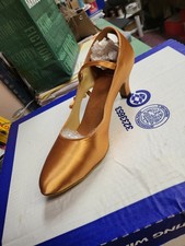 1A3420Lady Ballroom Standard Shoes 2" Cuban heel,Flesh satin Size:9w UK:6.5w 
