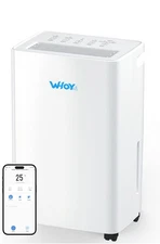 WHOY 1030-W Dehumidifier for Home 2500-3000 Sq Ft. Smart App-Controlled, White
