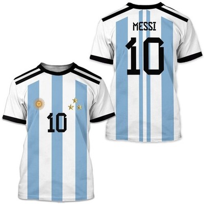 Summer Sports Messi Argentina Fans T-shirt Tops 3D