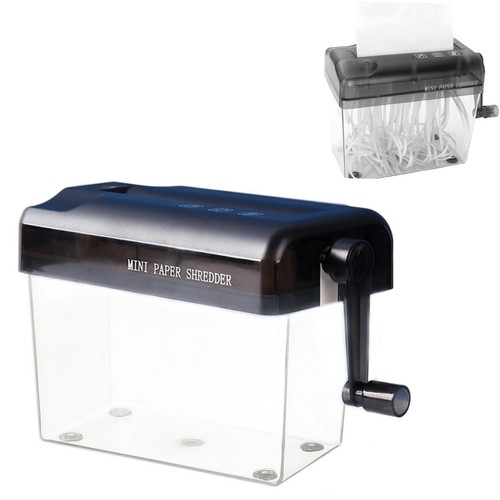 Mini Hand Shredder,Portable Paper Shredder Manual Shredder Document File Stra...