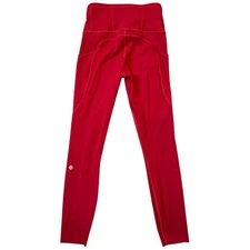 EUC Lululemon Fast Free 7/8 Tight II *Non-Reflective Nulux 25" Dark Red Size 4