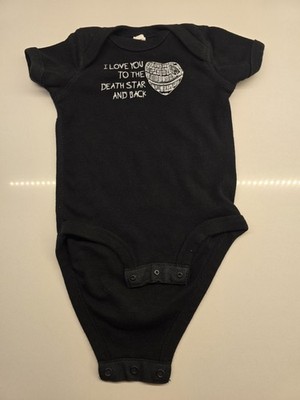 12mo One Piece Star Wars Theme Boy Or Girl I LOVE YOU TO THE DEATH STAR AND BACK