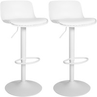2Er Set Barhocker Almada Kunstleder Weiß