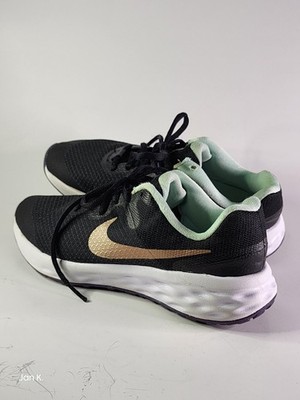New NIKE REVOLUTION 6 Black YOUTH Size 4, DD1096-005 Shoes 