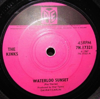 Kinks - Waterloo Sunset - Used Vinyl Record 7 - F1085z