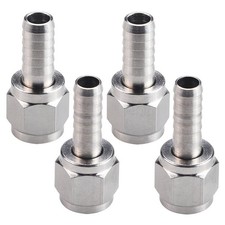 2 Pair Hose Swivel Nut Barb 3/16'' Barb 5/16'' Barb Stainless Steel 1/4" Mfl Q