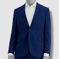 270 Kenneth Cole Reaction Men's Blue Slim Fit Blazer Sport Coat Suit Jacket 40S